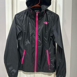 The North Face Black Jacket with Pink Accents